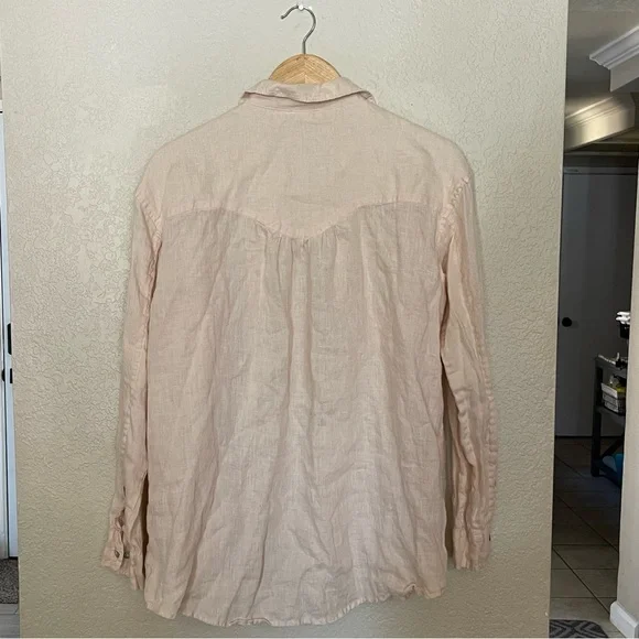 Spell & The Gypsy | Linen Button Down Shirt Size: Large - Picture 5 of 6
